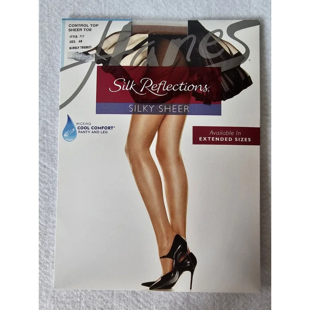 Silk Reflections Pantyhose Womens Control Top Barely Hosiery Style 717 Size AB